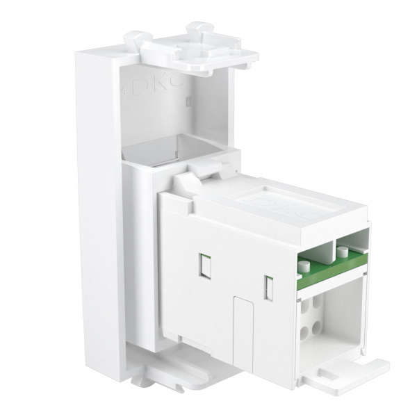 DKC Avanti Белое облако Компьютерная розетка RJ-45  категория  5е 1 модуль