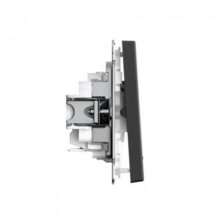 Systeme Electric ArtGallery Базальт Выключатель 2-клавишный с подсветкой, сх.5а, 10АХ, механизм, быстрозажим. клем.