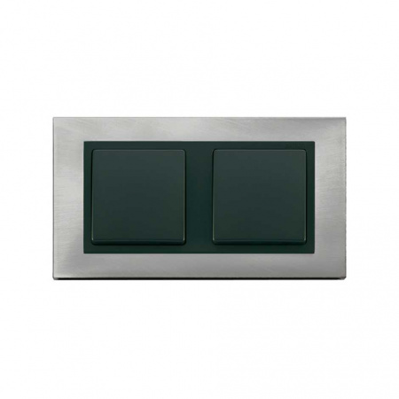 Simon 82 Nature Сталь матовая/Графит/Металл Рамка 4-ая