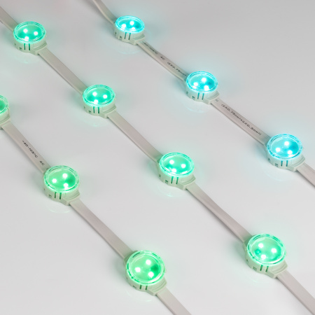 Arlight Модуль управляемый SOLEX-SPI-3535-3-12V RGB 120deg (D30x16mm, 0.75W, IP67) (-)