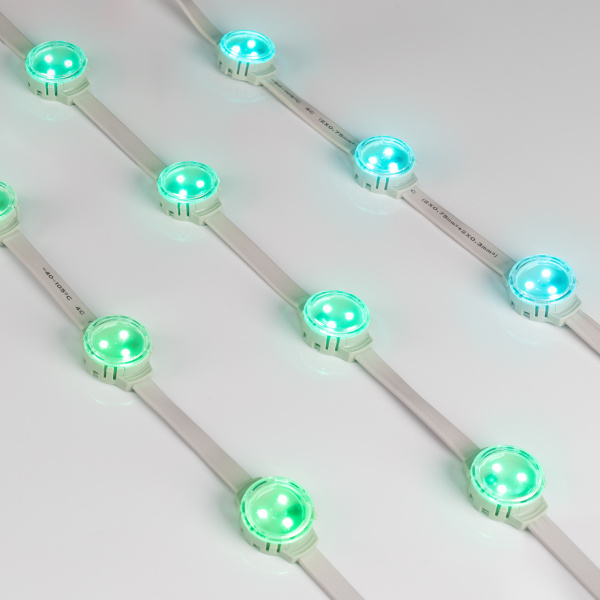 Arlight Модуль управляемый SOLEX-SPI-3535-3-12V RGB 120deg (D30x16mm, 0.75W, IP67) (-)