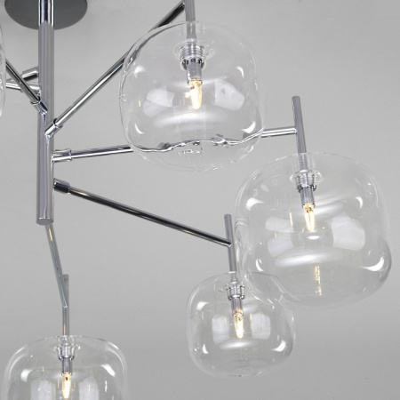 Потолочная люстра со стеклянными плафонами 70128/7 хром Eurosvet Jar Потолочная люстра со стеклянными плафонами 70128/7 хром Eurosvet Jar