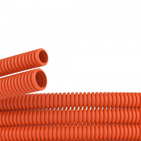 DKC Труба гофрированная ПНД легкая D=20mm (100m) оранжевая