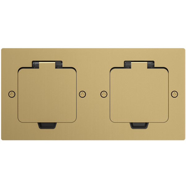 Лючок Surface 4 мод. (2 мод. 45х45 мм.), золото, IP44