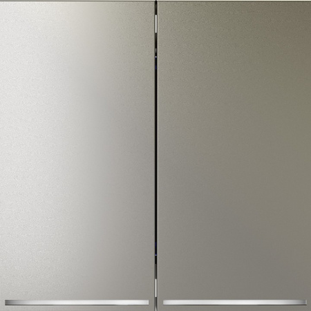 Проходной переключатель встраиваемый VOLTUM S70 двухклавишный с подсветкой 10А, (шелк)