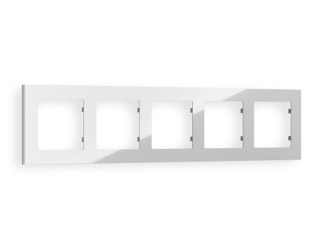 Рамка ALFA Techno (Серебро глянец) 5-ая AF220405