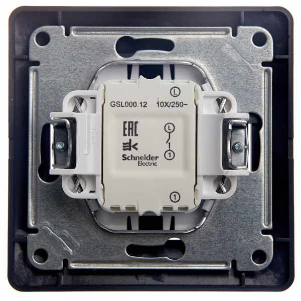 SE Glossa Сиреневый туман Выключатель 1-клавишный сх.1, 10AX (в сборе)