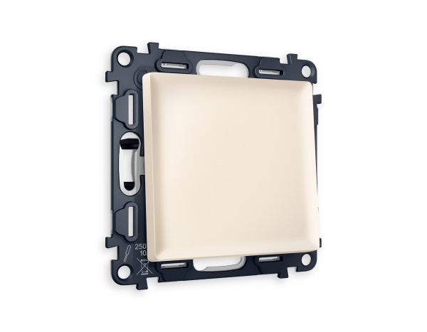 Комплект механизма 1-клавишного выключателя ALFA MA321010 Бежевый матовый QUANT