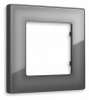 Рамка ALFA Arctic (Антрацит серый Стекло органическое) 1-ая AF580651