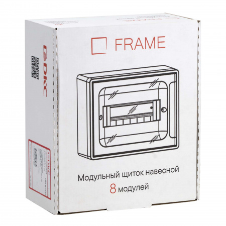 Щиток 8 мод настенный, белый, с тонированной дверцей, с 1 шиной PEN на 8 отв.