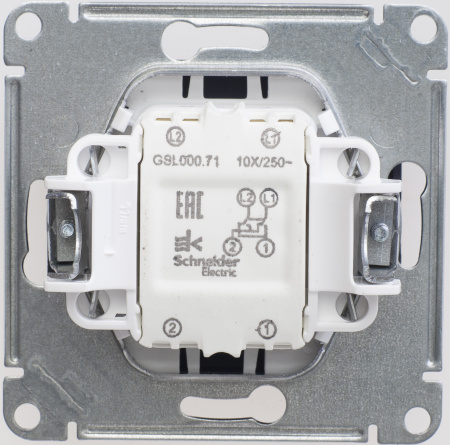 SE Glossa Шоколад Переключатель перекрестный, сх.7, 10АХ