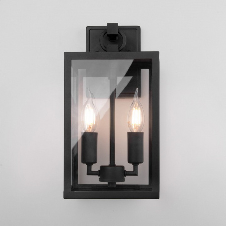 Уличный настенный светильник Candle D 35150/D черный Elektrostandard Candle a058260