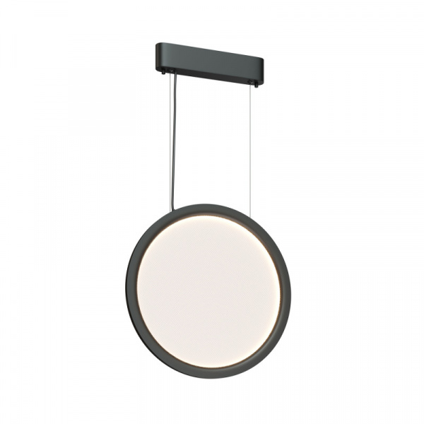 Подвесной светильник вертикальный VEIL, 25 Вт, ?450?1950 мм, LED 2700-6000K, IP20, пульт Д/У (в комплекте), черный, алюминий, акрил