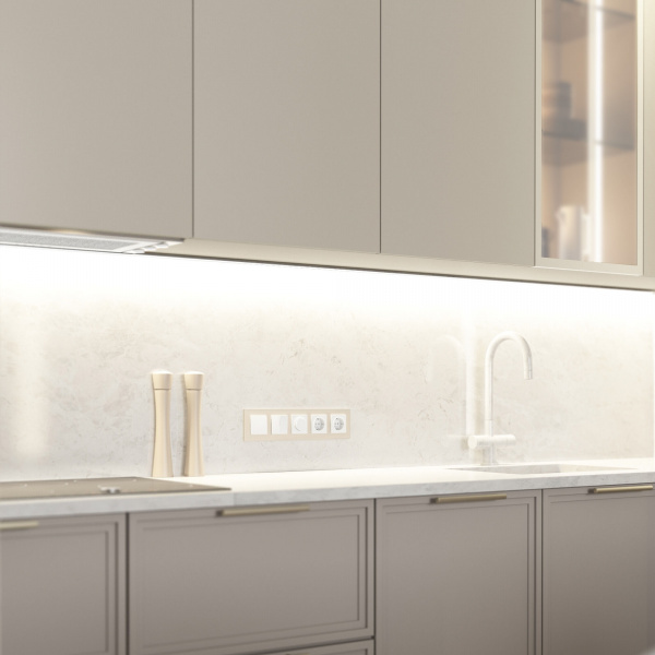 Рамка из стекла на 5 постов Senso шампань soft-touch W0053111