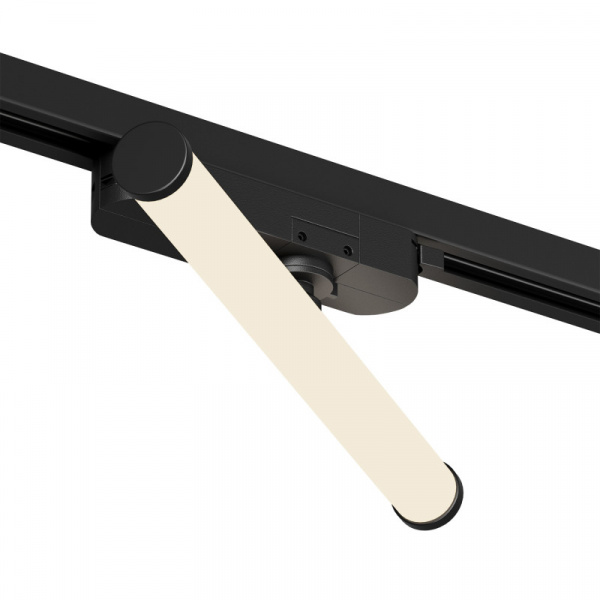 DK6438-BK Поворотный однофазный трековый светильник STROM со светодиодом L300mm 220V 10W 150° 3000K IP20 черный алюминий/акрил