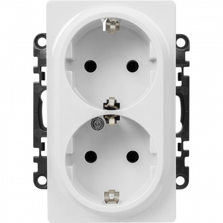 Legrand Valena LIFE DIY Бел Розетка 2-ая с/з, безвинт.зажим