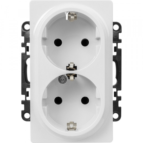 Legrand Valena LIFE DIY Бел Розетка 2-ая с/з, безвинт.зажим