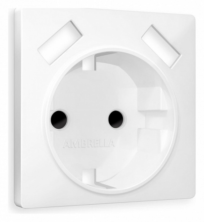 Лицевая панель ALFA (Белый матовый) для электрической розетки с/з со шторками 2USB A+A QUANT AP1290