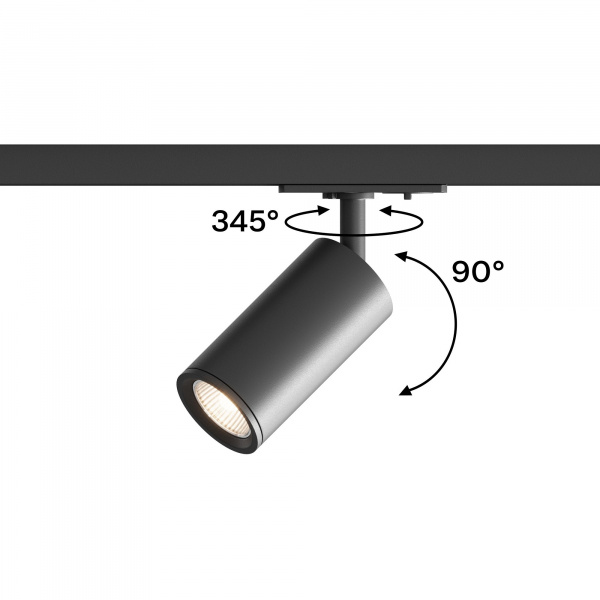 Трековый точечный светильник Skylite HSBL_0019 Однофазный GU10, чёрный Трековый точечный светильник Skylite HSBL_0019 Однофазный GU10, чёрный