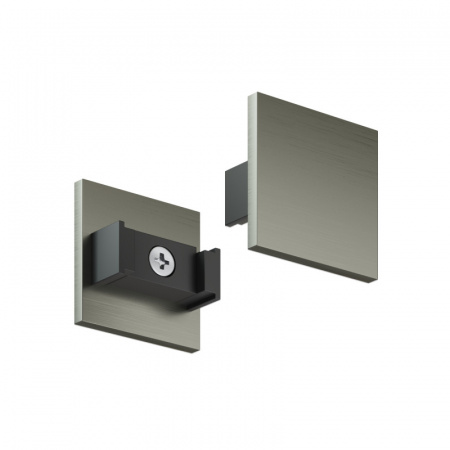 TR5735-DN Торцевая заглушка низкая, для использования без экрана, для трека Shine, серия Base, комплект 2 шт, темный никель, алюминий