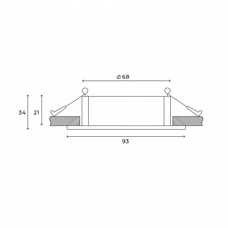 Встраиваемый светильник Hesby Bodo HSBL_0106 IP20,10Вт, GU5.3, белый