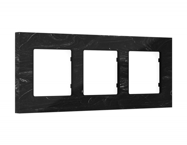 Рамка ALFA Grand (Черный мрамор) 3-ая AF930703