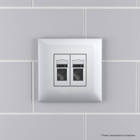 DKC Avanti Закаленная сталь Компьютерная розетка RJ-45 двойная  категория 5e