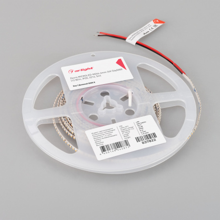 Arlight Лента MICROLED-M266-4mm 24V Day5000 (12 W/m, IP20, 2216, 5m) (узкая)