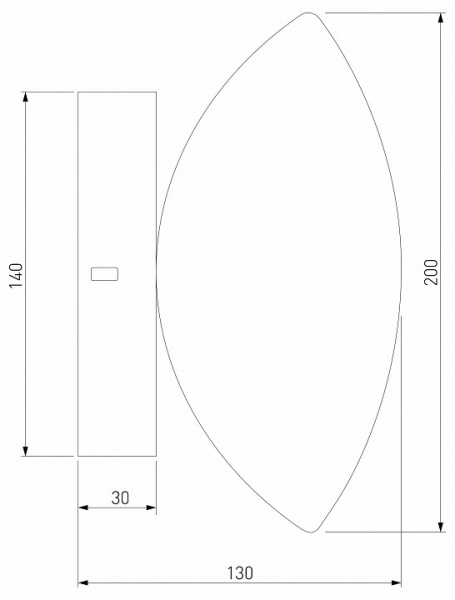 Настенный светодиодный светильник с прозрачным стеклянным плафоном 50389/1 LED латунь Eurosvet Ripple