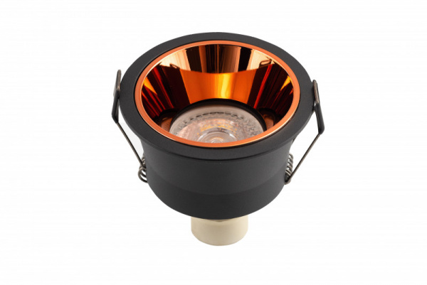 DK2410-BK Встраиваемый светильник, IP 20, 5 Вт, GU10, черно-коричневый, алюминий