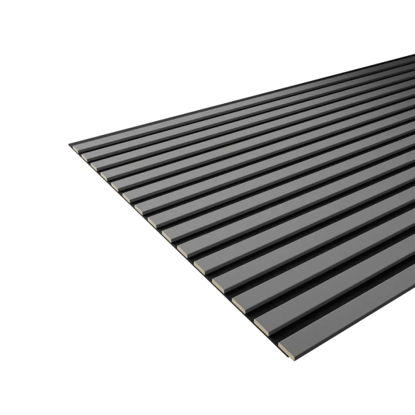 Акустическая панель FLEX Темно-серый 1200×600 мм рейка 25х6 мм