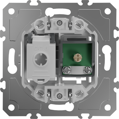 Donel Механизм розетки RJ45/TV cat.6, ClassE-8/0-2400 МГц, серия D16, DO36200