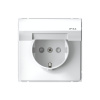 Systeme Electric ArtGallery Белый Розетка с заземл. со шт. с крышк, 16А, IP44, механизм