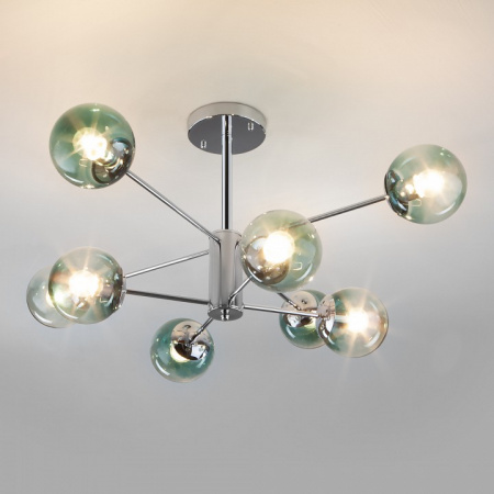 Потолочная люстра с плафонами 30166/8 хром Eurosvet Ascot