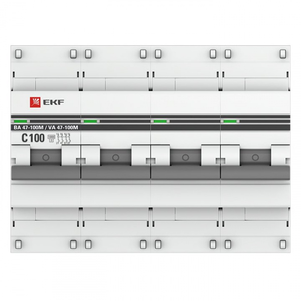EKF PROxima ВА 47-100M Автоматический выключатель  (С) 4P 100А  10kA с электромагнитным расцепителем