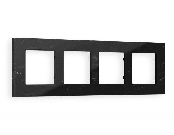 Рамка ALFA Grand (Черный мрамор) 4-ая AF930704