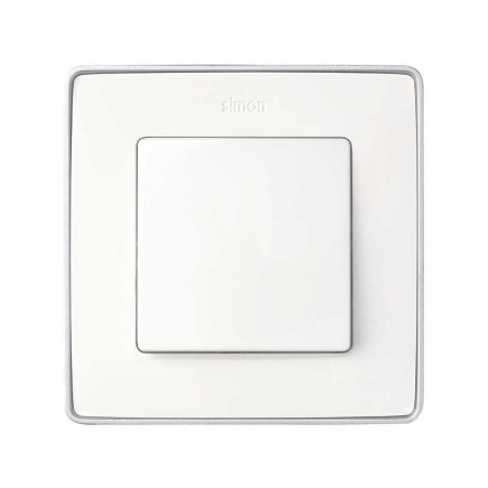 Simon 82 Detail Белый, основание алюминий Рамка 1-ая