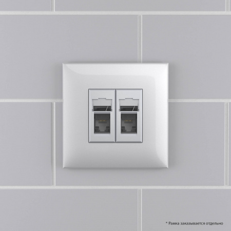 DKC Avanti Закаленная сталь Компьютерная розетка RJ-45 двойная  категория 6