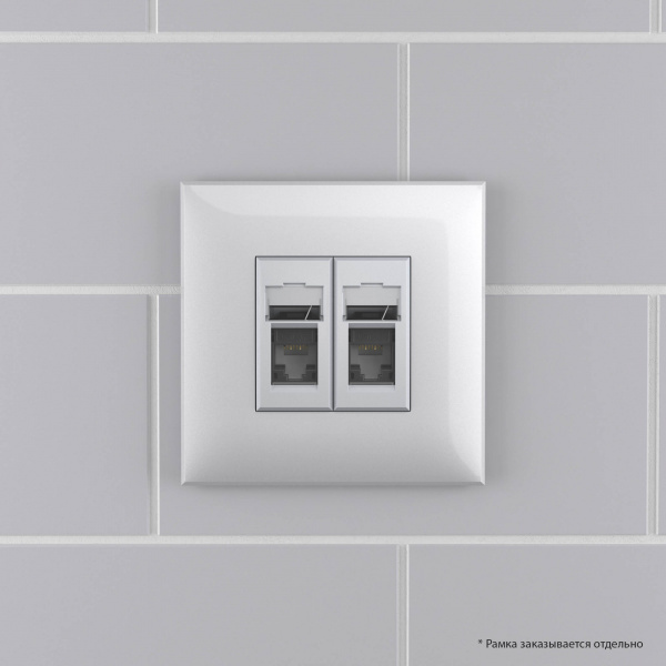 DKC Avanti Закаленная сталь Компьютерная розетка RJ-45 двойная  категория 6