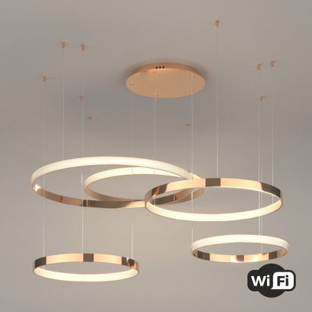 Умный подвесной светильник 90275/5 медный Eurosvet Posh