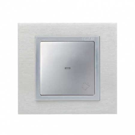 Simon 82 Detail Алюминий Клавиша с пиктограммой "звонок"