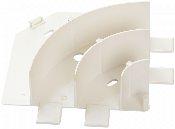 SPL Плоский угол 90° для кабель-каналов 100x50 белый (638013 - SPL - 100005S)