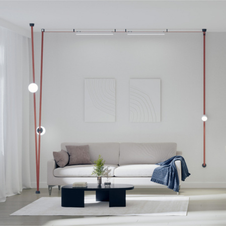 DK5576-WH Cветильник для трека-ремня Belty, серия Linear, со светодиодом, L642*W40*H45мм, 48V DC, 24W, RA90, 120°, 4000K, IP20, белый, алюминий