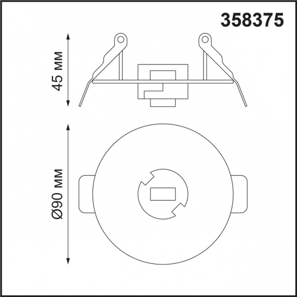 Основание для светильника с драйвером Novotech Konst Compo 358375