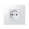 Simon 27 Мех Белая Розетка 2к со шторками, винтовой зажим, 10/16А 250V
