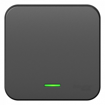 SE Blanca наруж Антрацит Переключатель 1-клавишный с подсветкой 10А, 250B, изолир. пластина