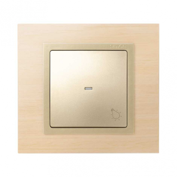 Simon 82 Detail Шампань Клавиша с пиктограммой "свет"