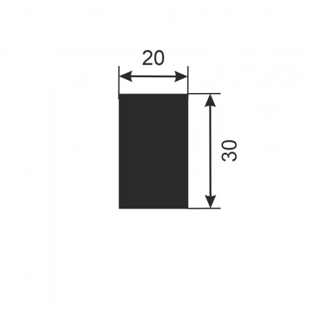Рейка RX002, 30х20, 2000мм, Экополимер/14