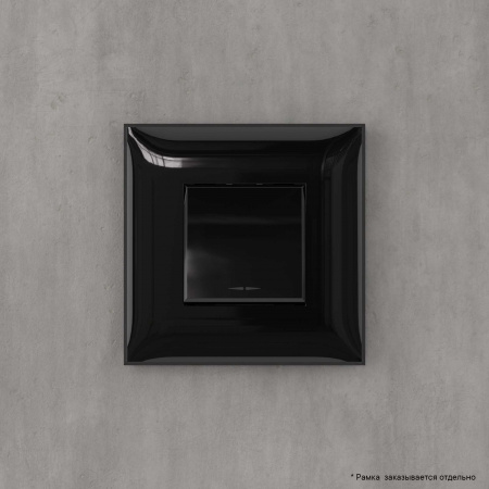 DKC Avanti Черный квадрат Кнопка одноклавишная