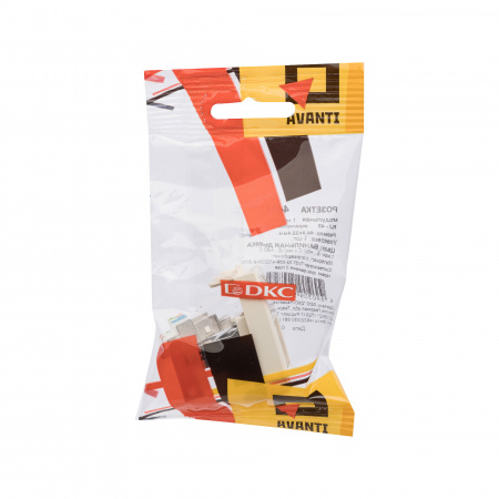 DKC Avanti Ванильная дымка Компьютерная розетка RJ-45  категория 6 экранированная 1 модуль